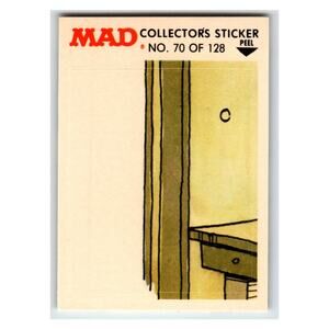 MAD Collectors Sticker No. 70 of 128 1983 Fleer Vintage